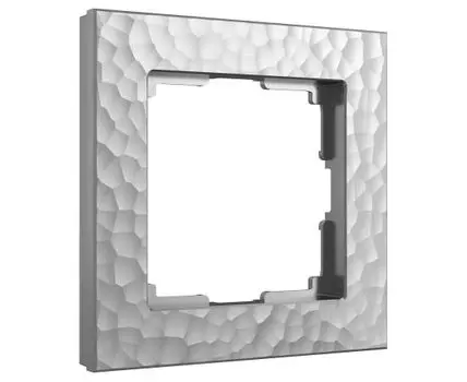 Рамка на 1 пост (серебряный) Hummer