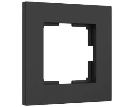 Рамка на 1 пост Slab (черный матовый) Werkel