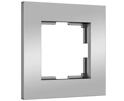 Рамка на 1 пост Slab (серебро матовый) Werkel