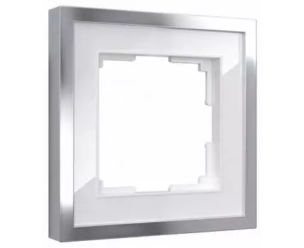 Рамка на 1 пост Werkel Baguette белый/серебро W0012850