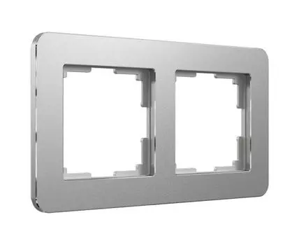 Рамка на 2 поста Platinum алюминий Werkel