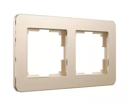 Рамка на 2 поста Platinum шампань Werkel