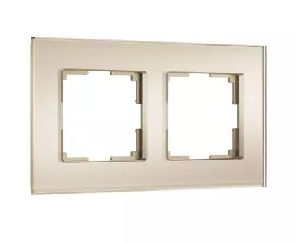 Рамка на 2 поста Senso (шампань, стекло soft-touch) Werkel