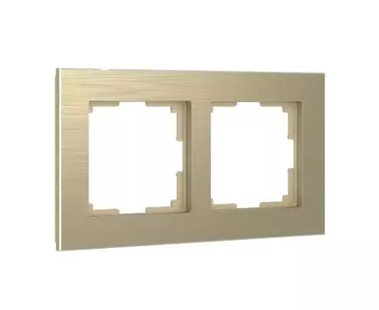Рамка на 2 поста (шампань) Aluminium