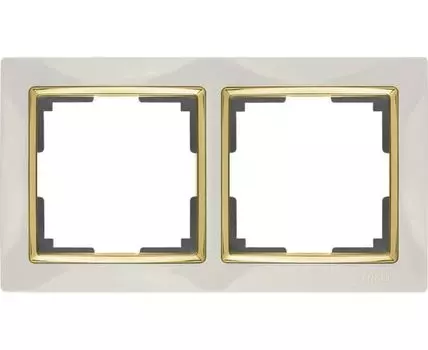 Рамка на 2 поста Snabb WL03-Frame-02-ivory-GD