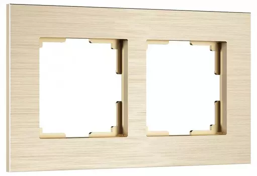 Рамка на 2 поста Werkel AluMax шампань a066334