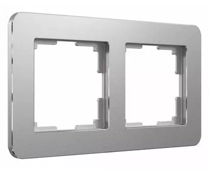 Рамка на 2 поста Werkel Platinum алюминий W0022606