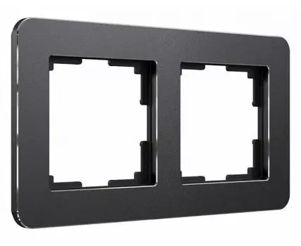 Рамка на 2 поста Werkel Platinum черный W0022608