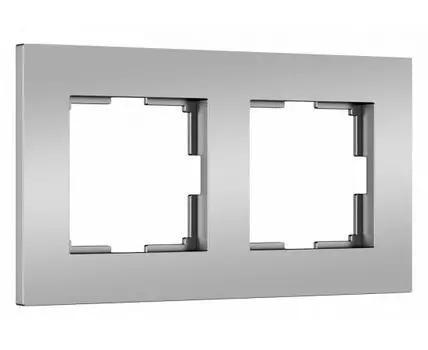 Рамка на 2 поста Werkel Slab серебро матовый W0022965