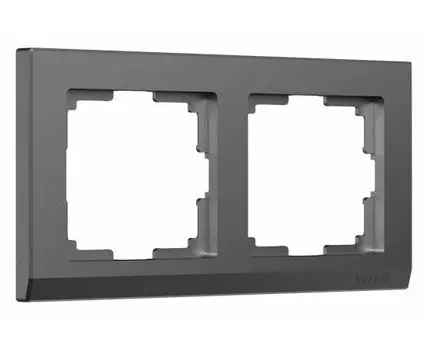 Рамка на 2 поста Werkel Stark графит матовый W0021864