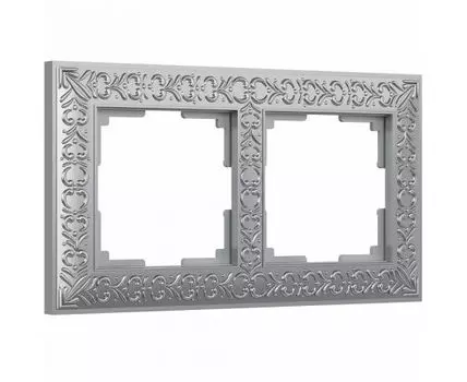 Рамка на 2 поста Werkel WL07-Frame-02 (матовый хром)