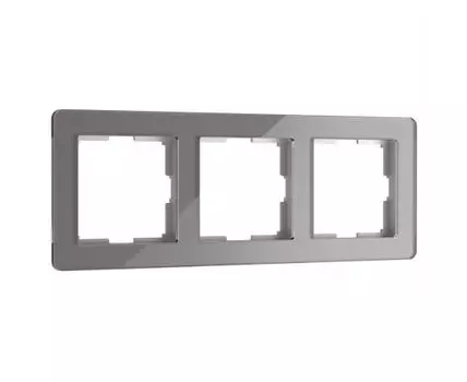 Рамка на 3 поста Acrylic графит Werkel