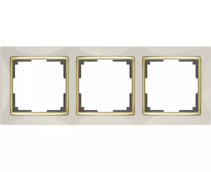 Рамка на 3 поста Snabb WL03-Frame-03-ivory-GD