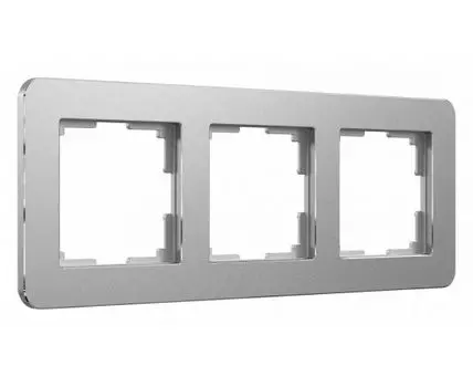 Рамка на 3 поста Werkel Platinum алюминий W0032606
