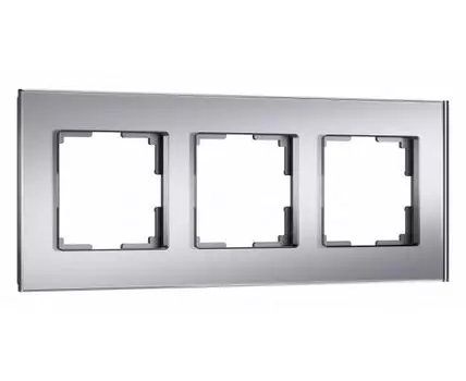 Рамка на 3 поста Werkel Senso серебряный soft-touch W0033106