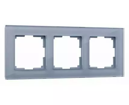 Рамка на 3 поста Werkel серый,стекло W0031115