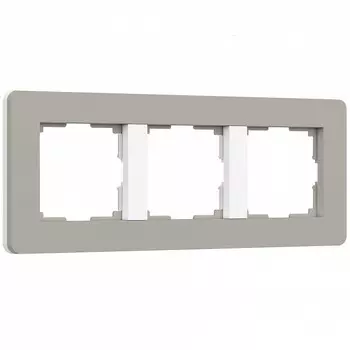 Рамка на 3 поста Werkel Split (дымчатый/белый, soft-touch) W0033067