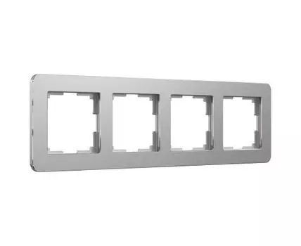 Рамка на 4 поста Platinum алюминий Werkel