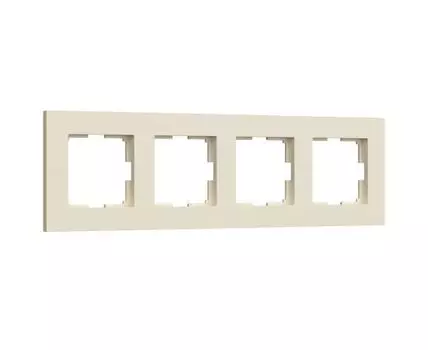 Рамка на 4 поста Slab (айвори матовый) Werkel
