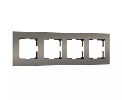 Рамка на 4 поста Slab (бронза матовый) Werkel