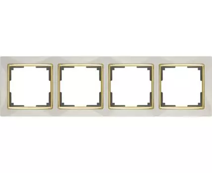 Рамка на 4 поста Snabb WL03-Frame-04-ivory-GD