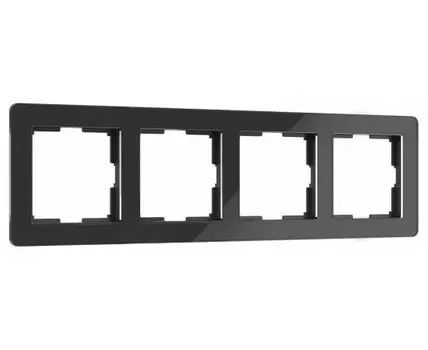 Рамка на 4 поста Werkel Acrylic черный a062133