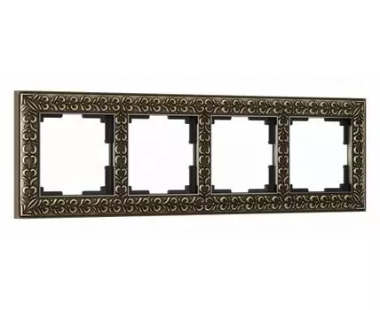 Рамка на 4 поста Werkel Antik бронза W0041512