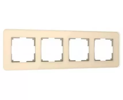 Рамка на 4 поста Werkel Elite (айвори, стекло) W0042443
