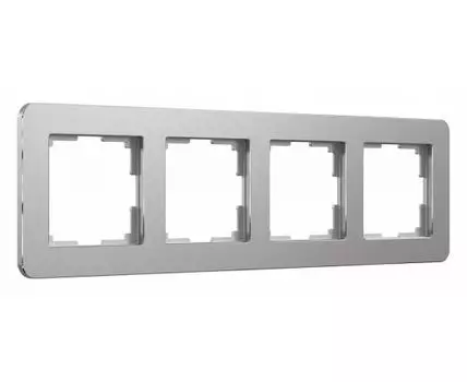 Рамка на 4 поста Werkel Platinum алюминий W0042606