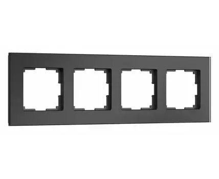 Рамка на 4 поста Werkel Senso черный soft-touch W0043108
