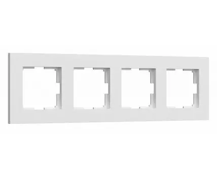 Рамка на 4 поста Werkel Slab белый матовый W0042961
