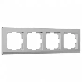 Рамка на 4 поста Werkel Stark (серебряный) W0041806