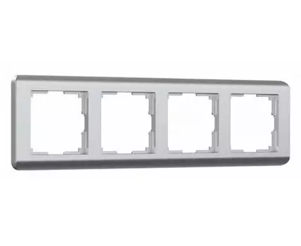 Рамка на 4 поста Werkel Stream серебряный W0042106