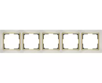 Рамка на 5 постов Snabb WL03-Frame-05-ivory-GD