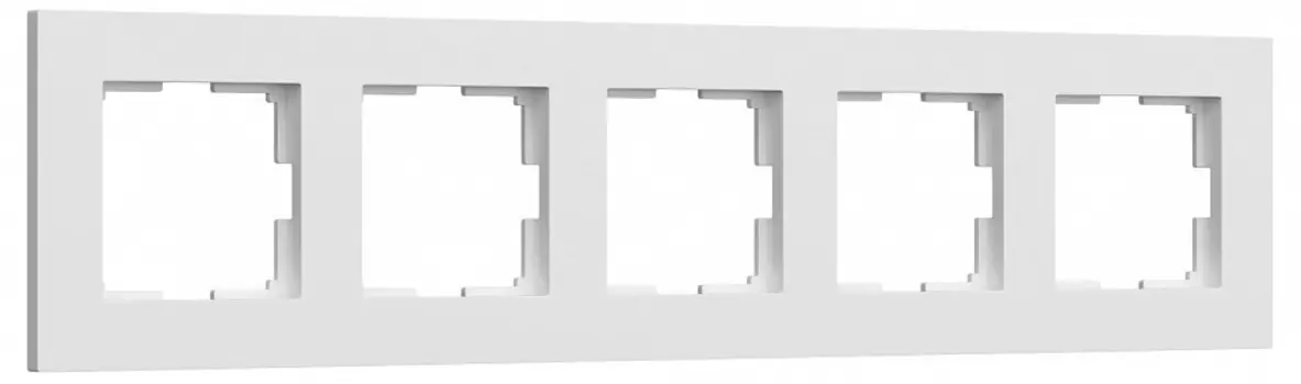 Рамка на 5 постов Werkel Slab белый софт W0052961
