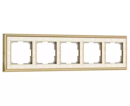 Рамка на 5 постов Werkel золото/белый W0051429