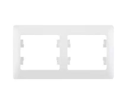 Рамка Schneider Electric Glossa GSL000102 двухместная горизонтальная белая