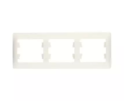 Рамка Schneider Electric Glossa GSL000103 трехместная горизонтальная белая