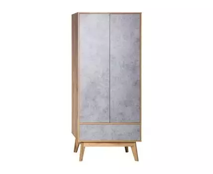 Распашной шкаф Хелен (185, 50 см, Прямые, Серый, 80 см)