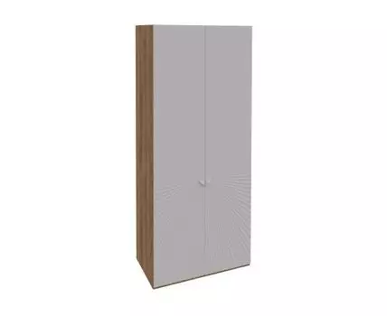 Распашной шкаф Лео (217, 60 см, Без зеркала, Прямые, Серый, 90 см)