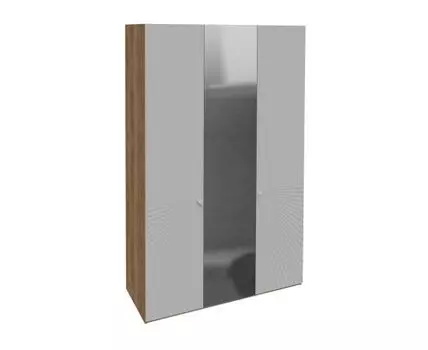 Распашной шкаф Лео (217, 60 см, Со штангой, Прямые, Серый, 135)