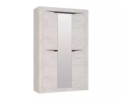 Распашной шкаф Леон (218, 50 см, Прямые, Серый, 140 см)