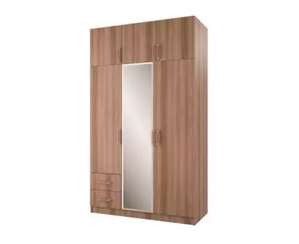 Распашной шкаф Лидер (210, 60 см, Прямые, Светлое дерево, 130 см)