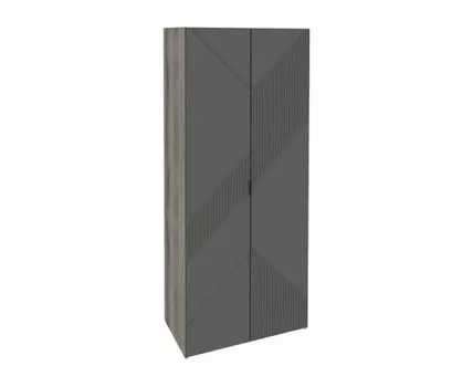 Распашной шкаф Манхеттен (217, 60 см, Прямые, Серый, 90 см)