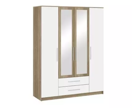 Распашной шкаф Марика-1 (235, 50 см, Прямые, Белый, 160 см)