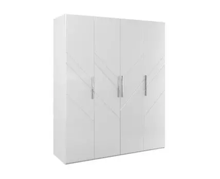 Распашной шкаф Моника Люкс (217, 60 см, Без дополнительных полок, Прямые, Белый, 180)