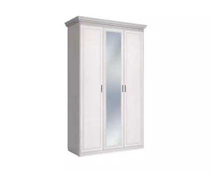 Распашной шкаф Неаполь (238.4, 60 см, С одним зеркалом, Прямые, Светлое дерево, 130 см)