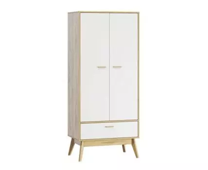 Распашной шкаф Нордик-2 Wood White