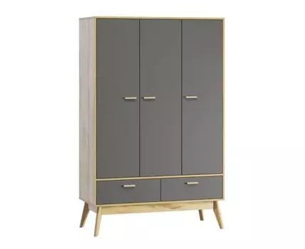 Распашной шкаф Нордик-3 Wood Grey