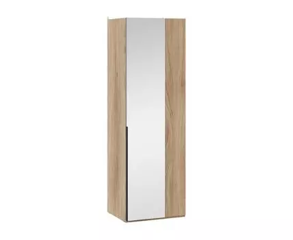 Распашной шкаф Порто (217,1, 60 см, С зеркалом, Угловые, Серый, 70 см)
